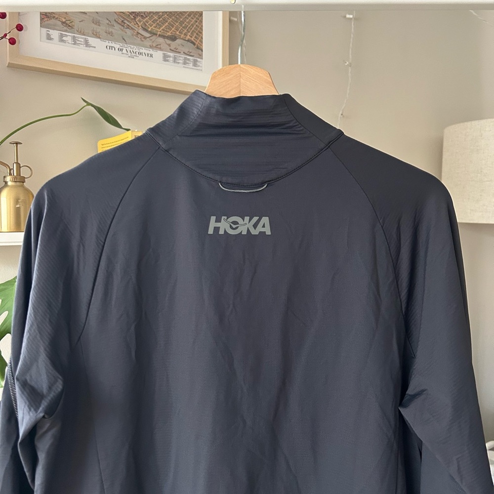 HOKA Mens Glide Tech Quarter Zip Performance Reflective Long Sleeve - Picture 3 of 12